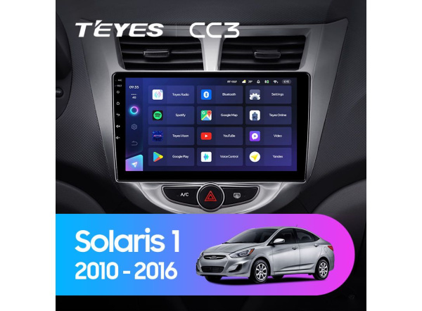 Автомагнитола Teyes CC3 4/32Gb Hyundai Solaris 1