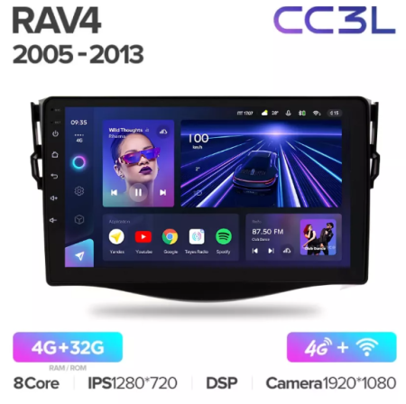 Автомагнитола Teyes CC3L 4/32Gb Toyota RAV4