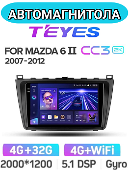 Автомагнитола Teyes CC3 2K 4/32Gb Mazda 6 GH