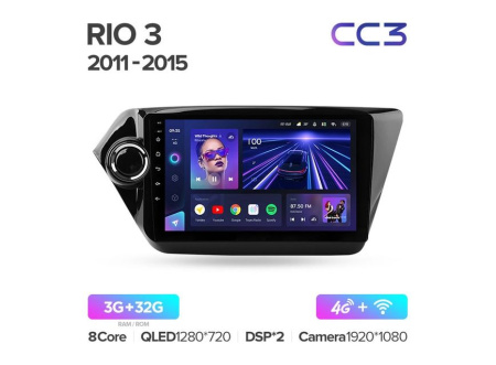Автомагнитола Teyes CC3 4/32Gb Kia Rio 3
