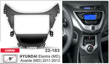 CARAV 22-183 I 9" переходная рамка Hyundai Elantra (MD), Avante (MD) 2010-2013