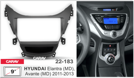 CARAV 22-183 I 9" переходная рамка Hyundai Elantra (MD), Avante (MD) 2010-2013