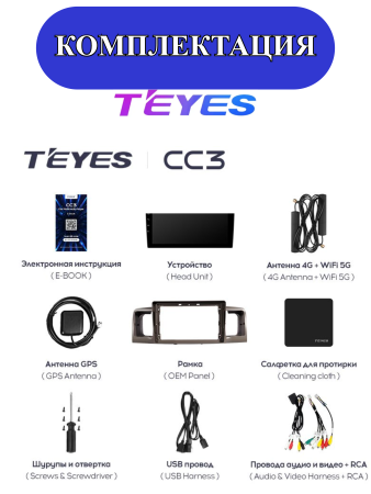 Автомагнитола Teyes CC3 4/32Gb Toyota Corolla