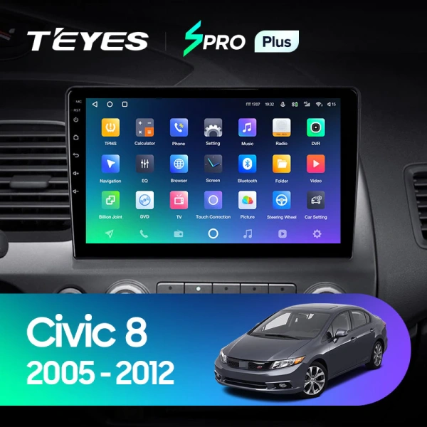 Автомагнитола Teyes SPRO Plus 4/32Gb Honda Civic 8 Тип-L 10.1 дюймов Автомагнитола Teyes SPRO Plus 4/32Gb Honda Civic 8 Тип-L 10.1 дюймов