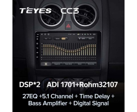 Автомагнитола Teyes CC3 4/32Gb Nissan Qashqai Тип-A