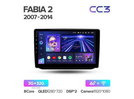 Автомагнитола Teyes CC3 4/32Gb Skoda Fabia