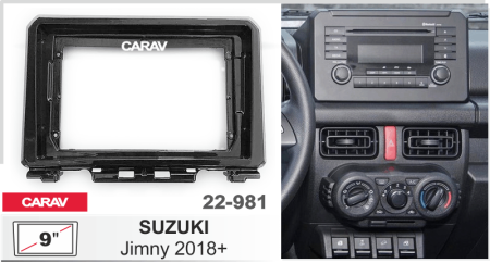 CARAV 22-981 | 9" переходная рамка Suzuki Jimny 2018+