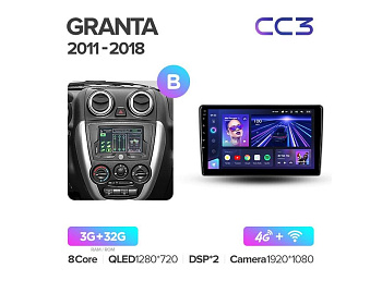 Автомагнитола Teyes CC3 4/32Gb Lada Granta Тип-B