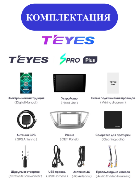 Автомагнитола Teyes SPRO Plus 4/32Gb Hyundai Solaris 2 Тип-A Автомагнитола Teyes SPRO Plus 4/32Gb Hyundai Solaris 2 Тип-A