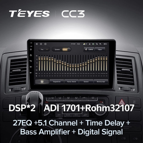 Автомагнитола Teyes CC3 4/32Gb Volkswagen Multivan T5