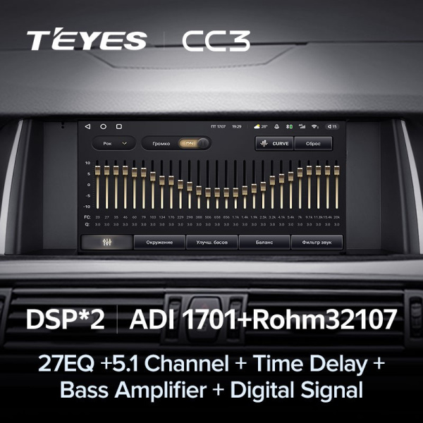 Автомагнитола Teyes CC3 4/32Gb BMW 5-Series F10 F11 CIC