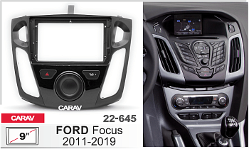 CARAV 22-645 | 9" переходная рамка Ford Focus 2011-2019
