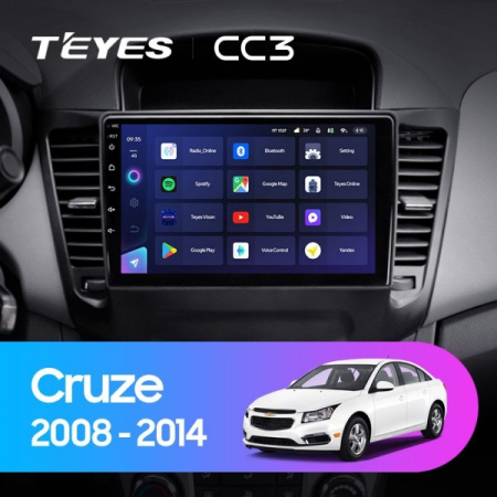 Автомагнитола Teyes CC3 4/32Gb Chevrolet Cruze Чёрная