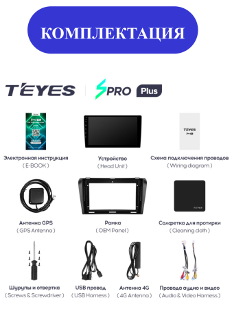 Автомагнитола Teyes SPRO Plus 4/32Gb Mazda 3 BK