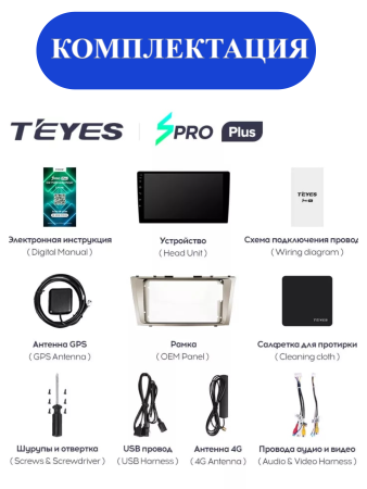 Автомагнитола Teyes SPRO Plus 4/32Gb Toyota Camry 6