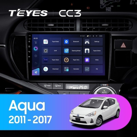 Автомагнитола Teyes CC3 4/32Gb Toyota Aqua Правый руль