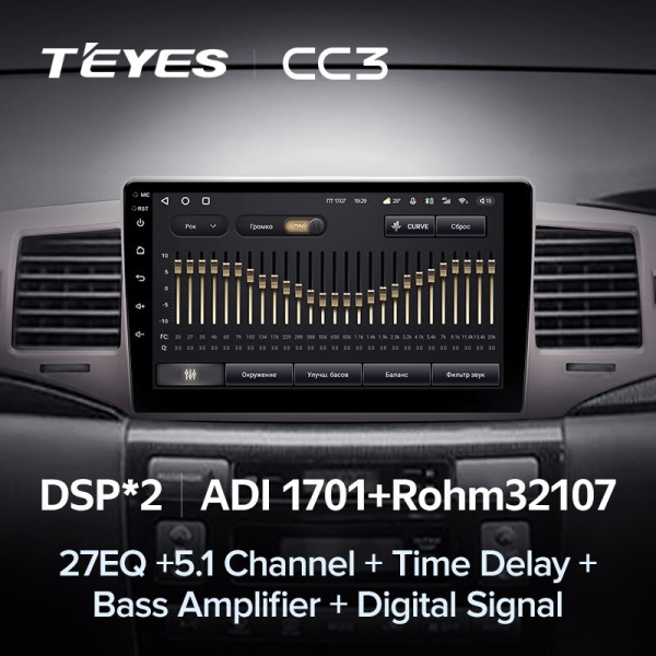 Автомагнитола Teyes CC3 4/32Gb Toyota Corolla 9