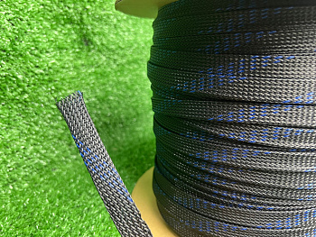 Кабельная оплётка 0Ga (Чёрно-синяя)