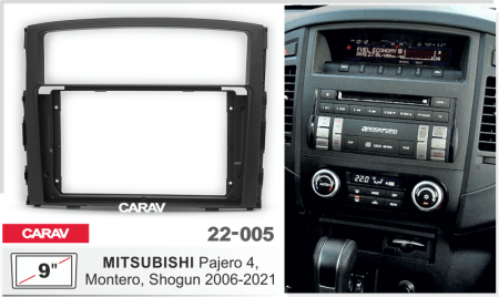 CARAV 22-005 | 9" переходная рамка Mitsubishi Pajero 4, Montero 2006+