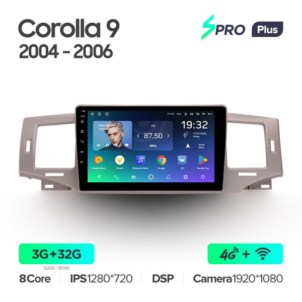 Автомагнитола Teyes SPRO Plus 4/32Gb Toyota Corolla 9 2004-2006 Автомагнитола Teyes SPRO Plus 4/32Gb Toyota Corolla 9 2004-2006