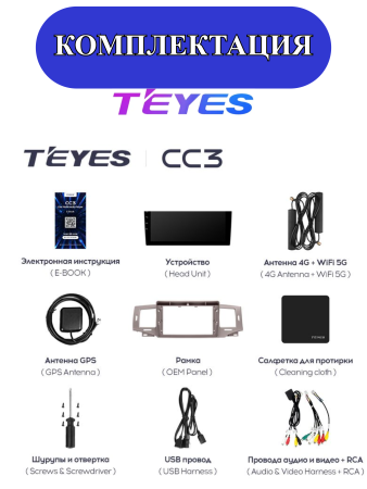 Автомагнитола Teyes CC3 4/32Gb Toyota Corolla 9