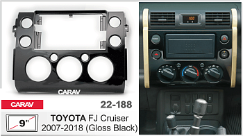 CARAV 22-188 I 9" переходная рамка TOYOTA FJ Cruiser 2007-2018