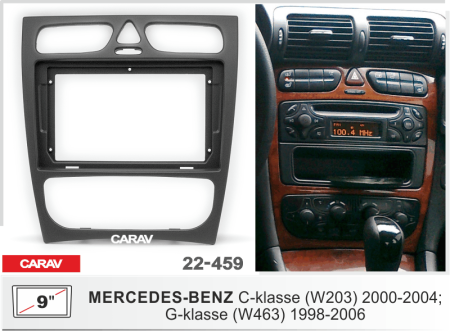 CARAV 22-459 | 9" переходная рамка Mercedes-Benz C-klasse (W203) 00-08, CLK-klasse (W209) 02-10, Viano (W639) 03-14, Vito (W639) 03-14