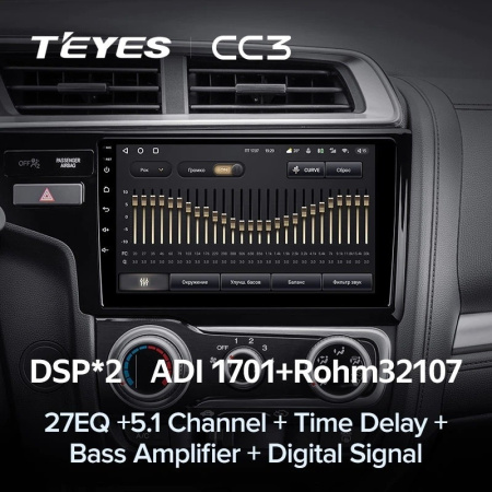 Автомагнитола Teyes CC3 4/32Gb Honda Fit / Jazz 3 Левый руль