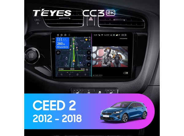 Автомагнитола Teyes CC3 2K 4/32Gb Kia Ceed 2 Автомагнитола Teyes CC3 2K 4/32Gb Kia Ceed 2