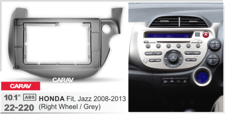 CARAV 22-220 | 10.1" переходная рамка HONDA Fit, Jazz 2008-2013