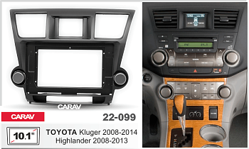CARAV 22-099 | 10.1" переходная рамка Toyota Highlander, Kluger 2007-2013