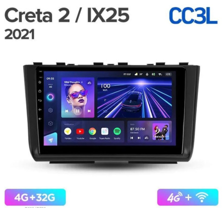 Автомагнитола Teyes CC3L 4/32Gb Hyundai Creta / IX25