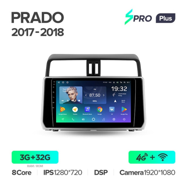 Автомагнитола Teyes SPRO Plus 4/32Gb Toyota Land Cruiser Prado 2017-2018 Автомагнитола Teyes SPRO Plus 4/32Gb Toyota Land Cruiser Prado 2017-2018