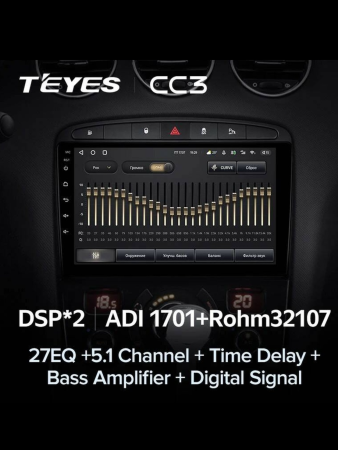 Автомагнитола Teyes CC3 4/32Gb Peugeot 408 / 308