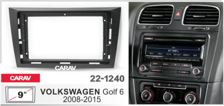 CARAV 22-1240 | 9" переходная рамка Volkswagen Golf 6 2008-2012