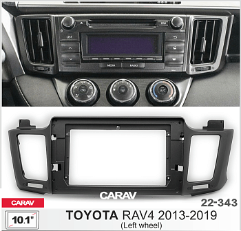 CARAV 22-343 | 10.1" переходная рамка Toyota RAV4 2012-2018