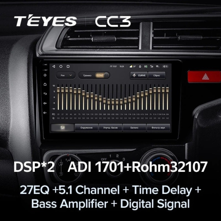 Автомагнитола Teyes CC3 4/32Gb Honda Fit / Jazz 3 Правый руль